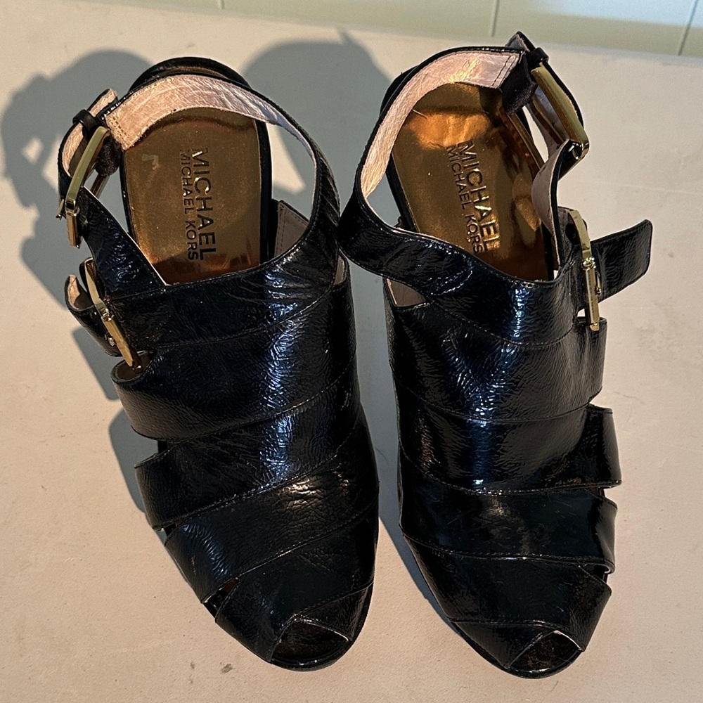 Michael Kors Black Strappy Heels